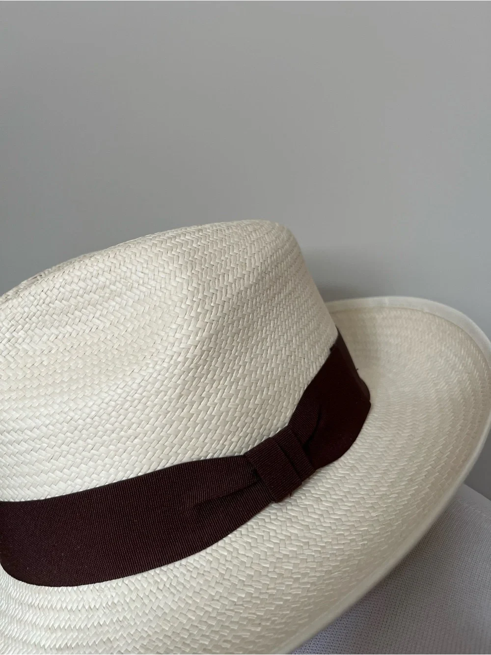 R. Dorfzaun Republica del Cacao Straw Fedora Hat Size 55